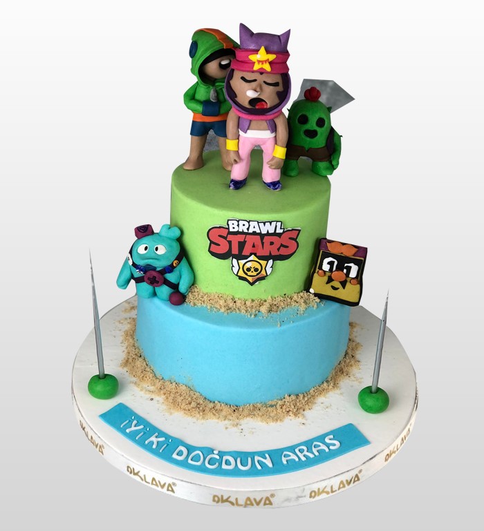 Brawl stars doğum günü pastası,doğum günü pastası